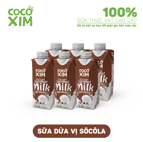 Thùng 12 hộp sữa dừa Cocoxim Chocolate 330ml