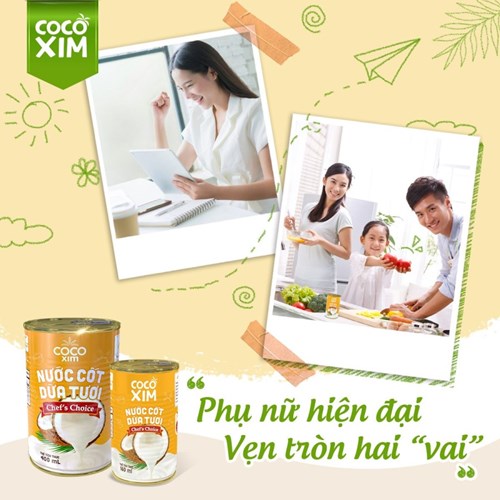 Khay 24 lon nước cốt dừa XIM - Mom Cooks 400ml/lon