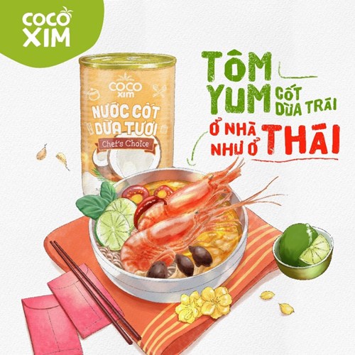 Khay 24 lon nước cốt dừa XIM - Mom Cooks 400ml/lon