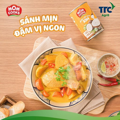 Khay 24 lon nước cốt dừa XIM - Mom Cooks 400ml/lon