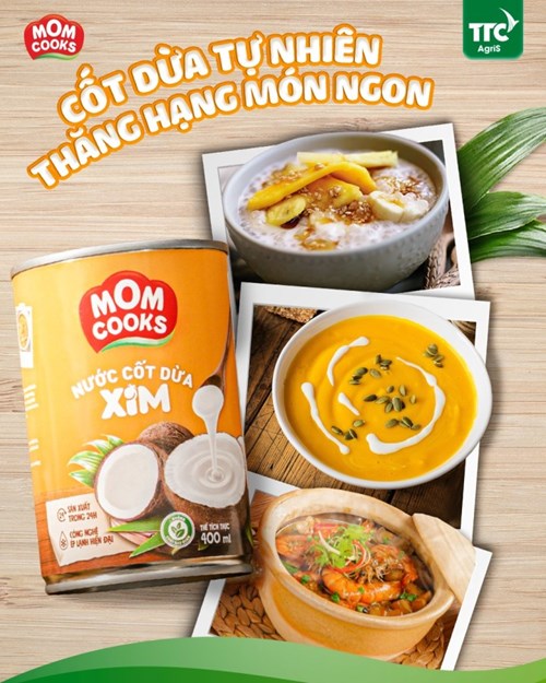 Khay 24 lon nước cốt dừa XIM - Mom Cooks 400ml/lon