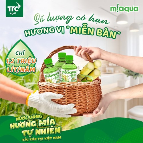 Thùng 24 chai nước uống hương mía Miaqua 355ml