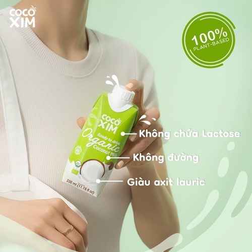 Thùng 12 hộp sữa dừa Cocoxim Organic 330ml