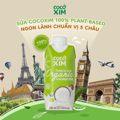 Thùng 12 hộp sữa dừa Cocoxim Organic 330ml