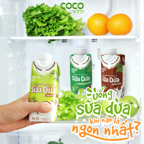 Thùng 12 hộp sữa dừa Cocoxim nguyên chất 330ml