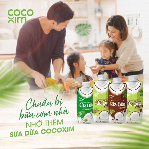 Thùng 12 hộp sữa dừa Cocoxim nguyên chất 330ml