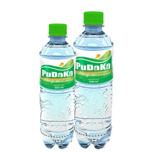 Thùng 24 chai nước uống đóng chai Pudaka 355ml