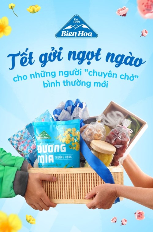 Thùng 40 túi đường Biên Hoà Pure cành mai 500gr