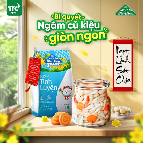 Thùng 40 túi đường Biên Hoà Pure cành mai 500gr