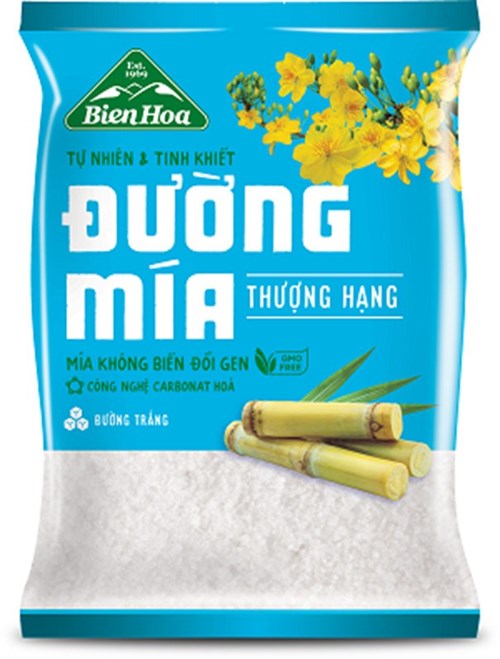 Thùng 20 túi đường mía thượng hạng cành mai Biên Hòa 1kg