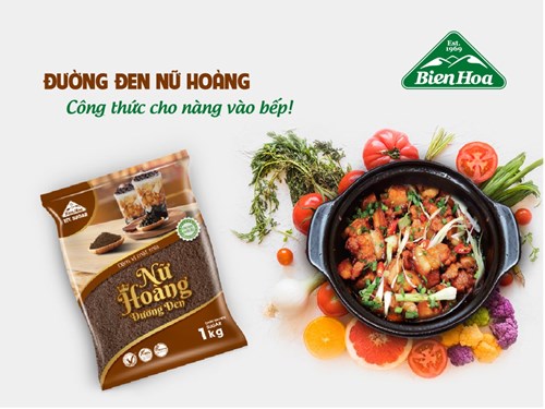 Thùng 20 túi đường đen Nữ Hoàng 1kg