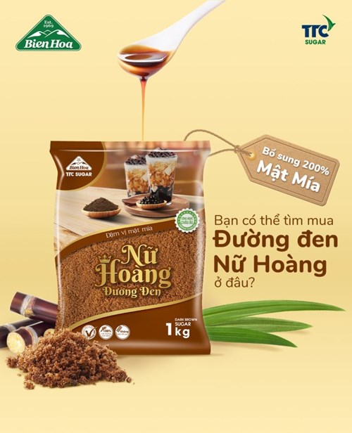 Thùng 20 túi đường đen Nữ Hoàng 1kg