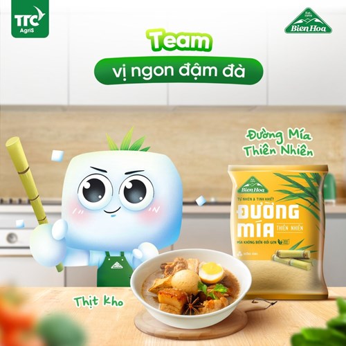 Thùng 20 túi đường mía thiên nhiên Biên Hòa 1kg