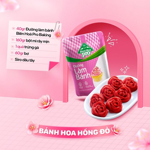 Thùng 12 túi đường Biên Hòa Pro Baking 1kg