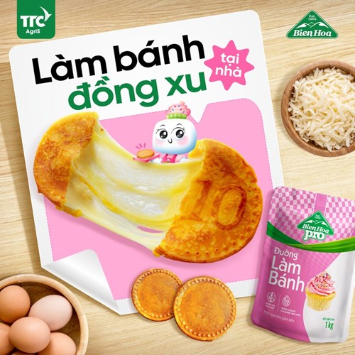 Thùng 12 túi đường Biên Hòa Pro Baking 1kg