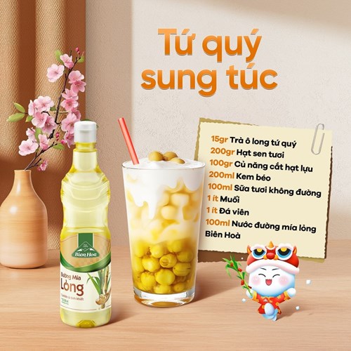 Thùng 4 chai đường mía lỏng Biên Hòa 4,8L