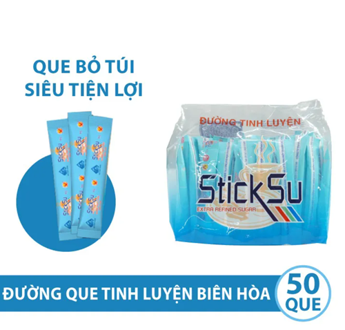 Thùng 30 túi đường que Biên Hòa Sticksu 8gr (túi 50 que)