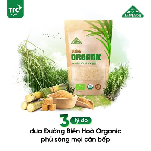 Thùng 24 túi đường Biên Hòa Organic 400gr