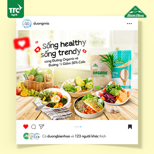 Thùng 24 túi đường Biên Hòa Organic 400gr