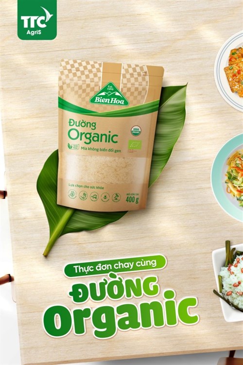 Thùng 24 túi đường Biên Hòa Organic 400gr