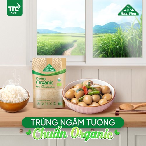 Thùng 24 túi đường Biên Hòa Organic 400gr