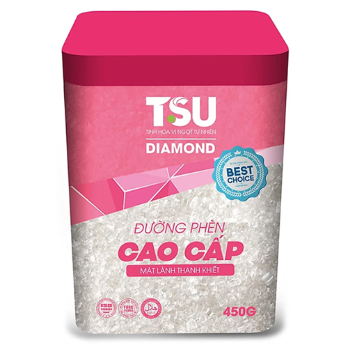 Thùng 24 hũ đường phèn TSU cao cấp Diamond 450gr