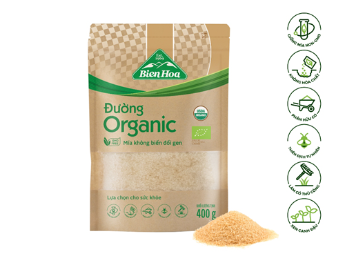 Thùng 24 túi đường Biên Hòa Organic 400gr