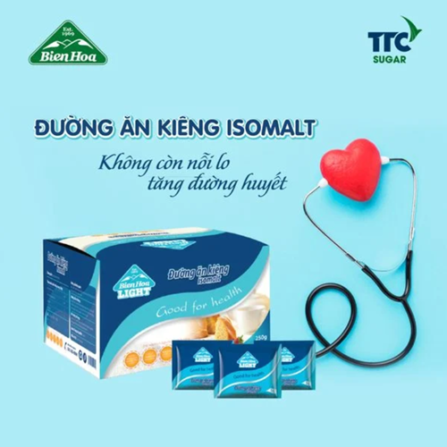 Thùng 12 hộp đường ăn kiêng Isomalt Biên Hòa hộp 250g