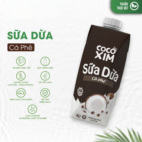 Thùng 12 hộp sữa dừa Cocoxim Cafe 330ml