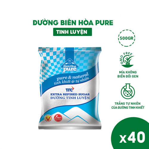 Thùng 40 túi đường Biên Hòa Pure 500gr