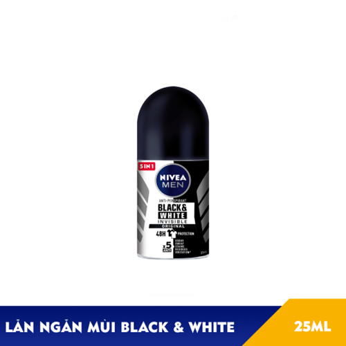 Lăn Ngăn Mùi Nivea Men Black&White chống vệt ố vàng 82246 (25ml)