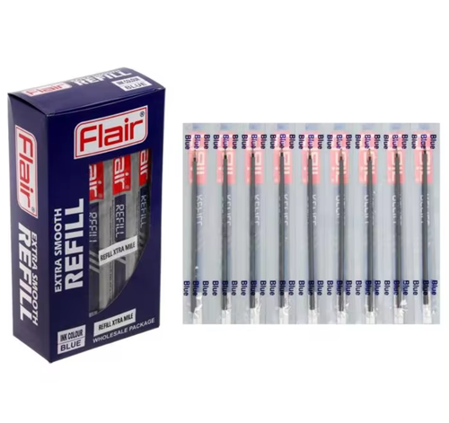 Hộp 100 ruột bút gel Flair 0.5mm (mực xanh)