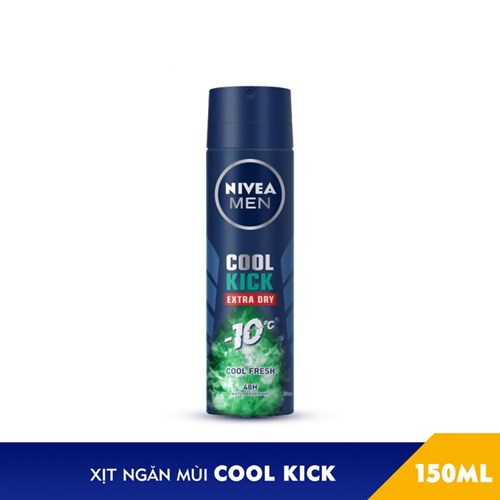 Xịt Ngăn Mùi Nivea Men Cool Kick Cool Fresh Mát Lạnh Khô Thoáng 150ml - 83165 