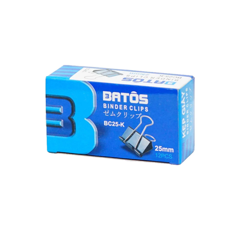 Kẹp bướm/ Kẹp sắt đen Batos 25mm BC-25K