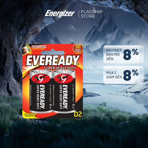 Pin Eveready Super Heavy Duty 1250 BP2 D Mã 100193484