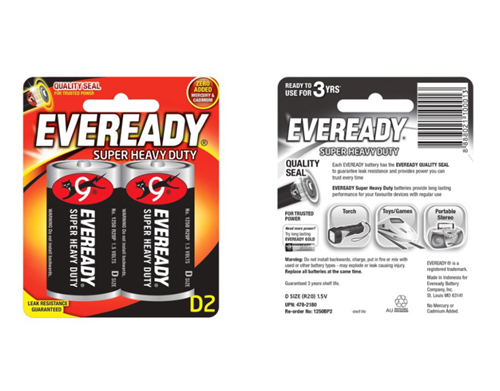 Pin Eveready Super Heavy Duty 1250 BP2 D