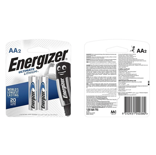 Pin Energizer Lithium L91 BP2 AA