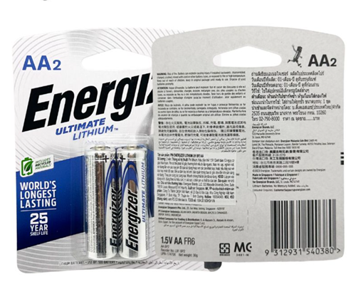 Pin Energizer Lithium L91 BP2 AA