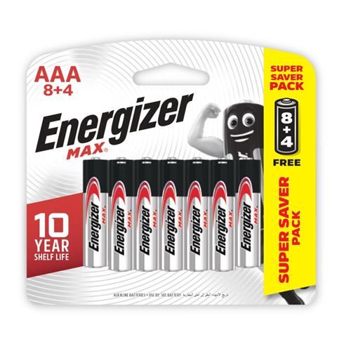 Pin Energizer Max AAA E92 BP8+4