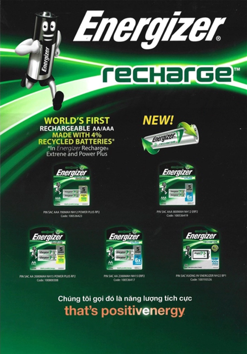 Pin sạc Energizer 800mAh AAA