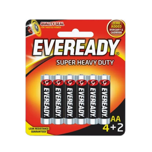 Pin Eveready Super Heavy Duty AAA 1212 BP4+2 Mã 100628874