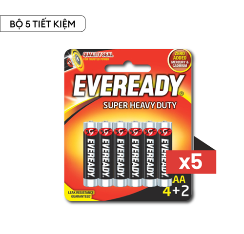 Pin Eveready Super Heavy Duty AAA 1212 BP4+2