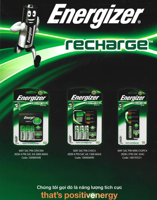 Máy Sạc Pin Energizer CHVC5 (kèm 4 pin AA 1300mAh)