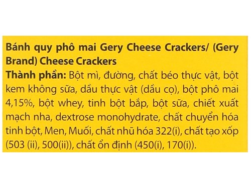 Bánh quy phô mai Gery Cheese hộp 180g Mã 101199200