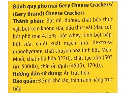 Bánh quy phô mai Gery Cheese hộp 270g Mã 101199179