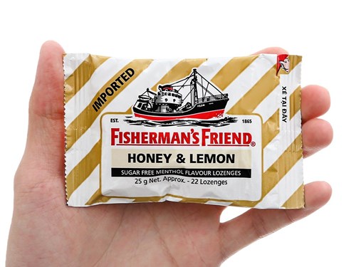 Kẹo cay con tàu không đường Fisherman's Friend hương chanh mật ong gói 25g Mã 101189638