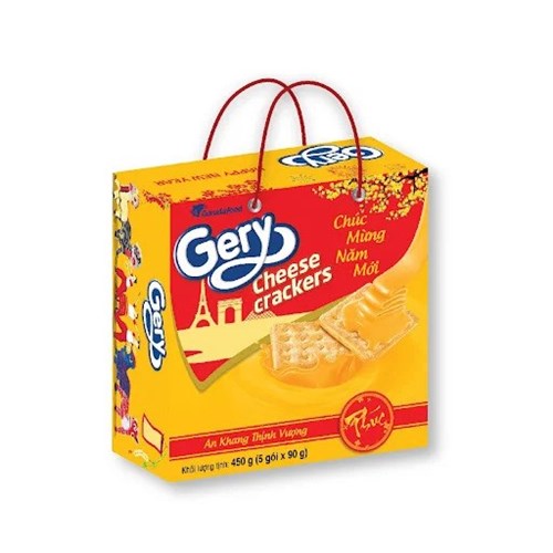 Hộp Tết Gery bánh quy phô mai hộp 450g Notuse Mã 101182039