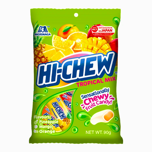 Kẹo mềm Morinaga Hichew trái cây nhiệt đới túi 90g Mã 101112514