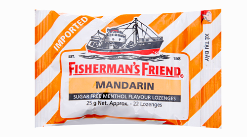 Kẹo cay con tàu không đường Fisherman's Friend hương quýt gói 25g Mã 100964874