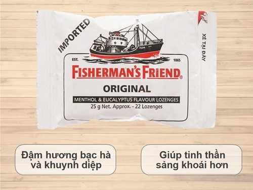 Kẹo cay con tàu không đường Fisherman's Friend hương khuynh diệp gói 25g Mã 100964872